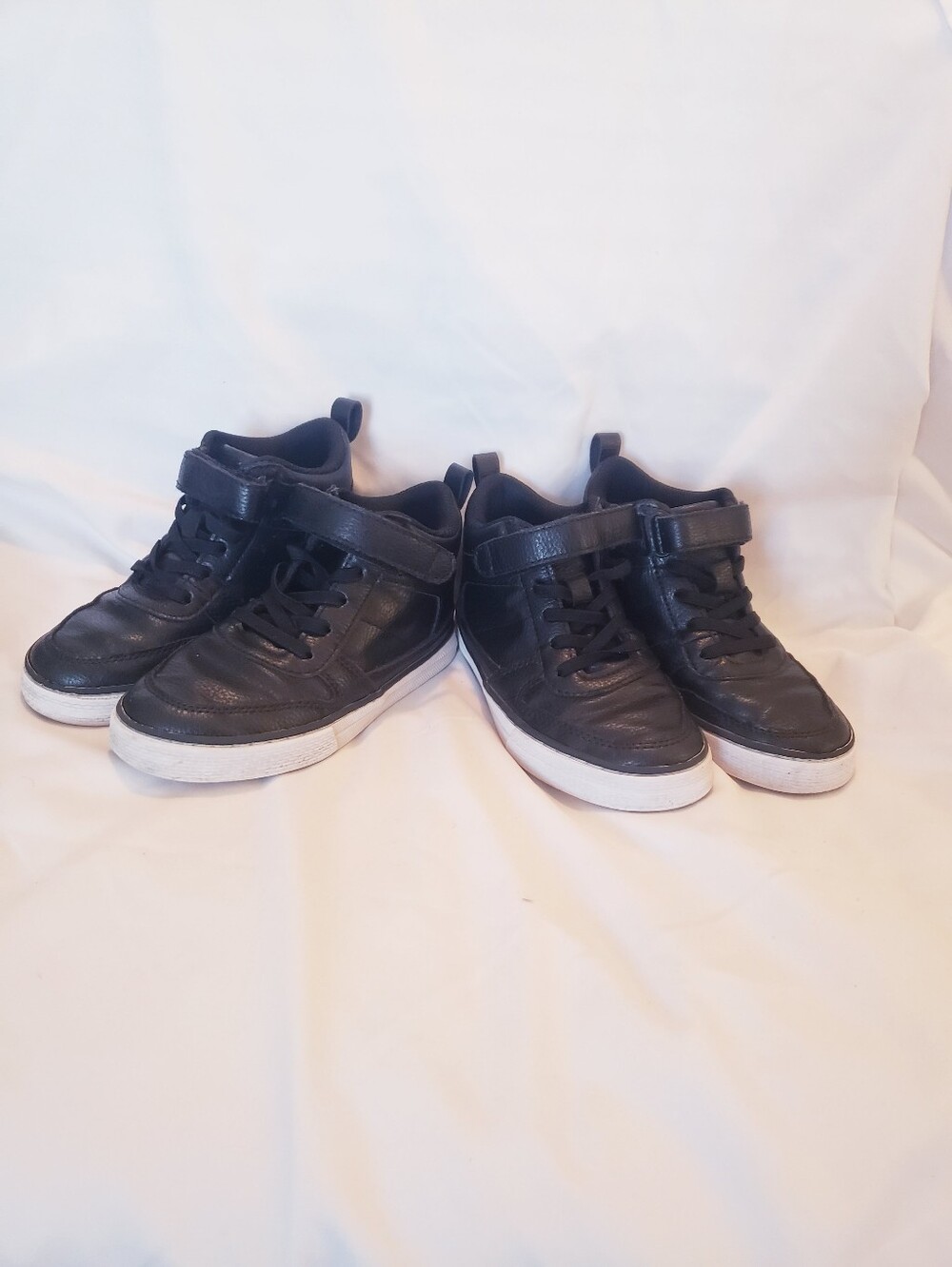 Children's Place Black High-Top Sneakers with Velcro Straps Size 11